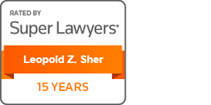 Rated By Super Lawyers | Leopold Z. Sher | 15 Years